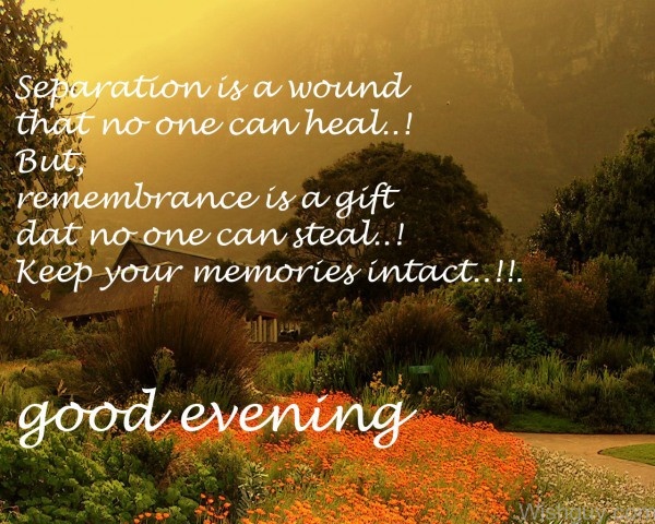 Keep Your Momories Intact - Good Evening