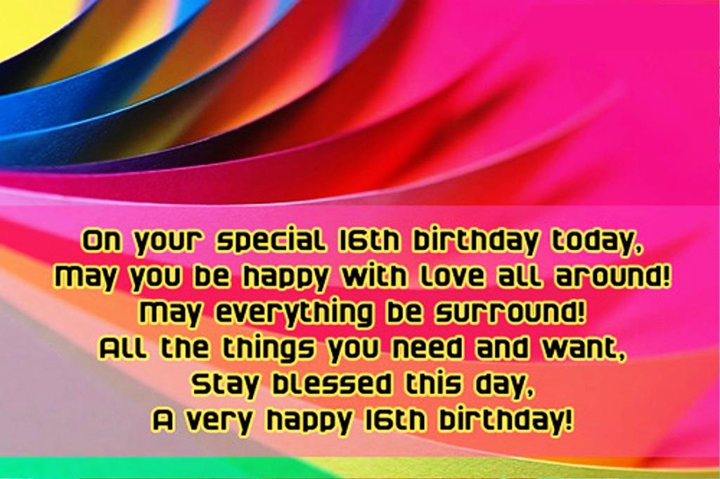 On Your Special Sixteen Birthday - Wishes, Greetings, Pictures – Wish Guy