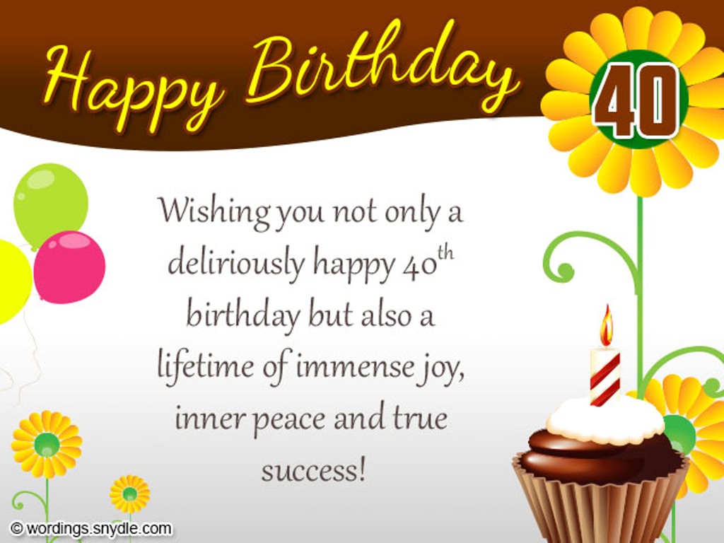 Birthday Wishes For Forty Year Old - Wishes, Greetings, Pictures – Wish Guy