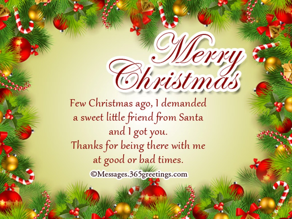 Christmas Messages For Friends - About You
